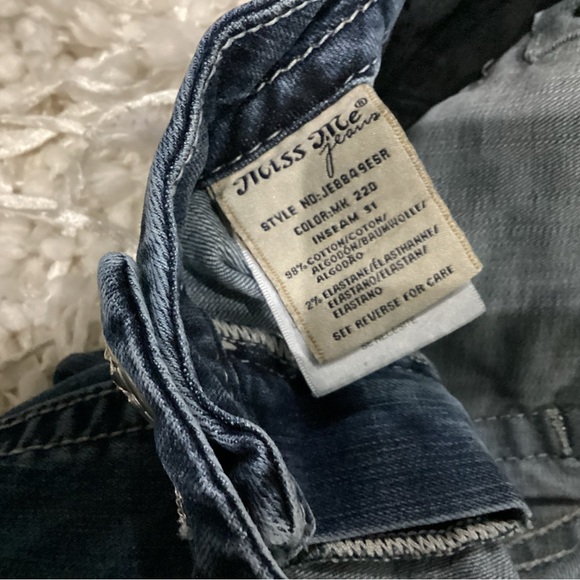 Miss Me Blue Skinny Jeans - Size 33 - Picture 5 of 7